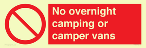 No overnight camping or camper vans